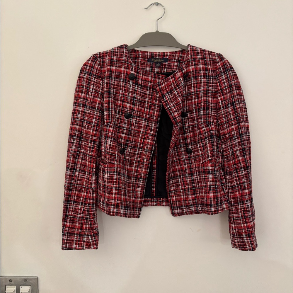 Brooks Brothers Plaid Cotton Women's Cropped Jacket / Blazer